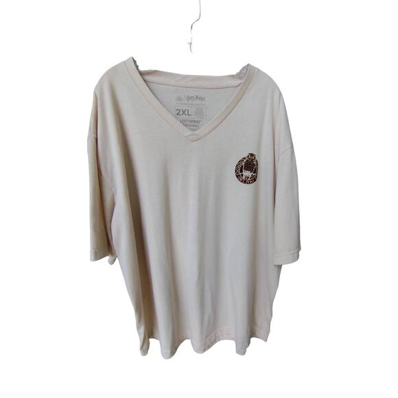 Harry Potter Wizarding World Cotton blend T Shirt Unisex Size 2XL Cream/Beige - Picture 4 of 6